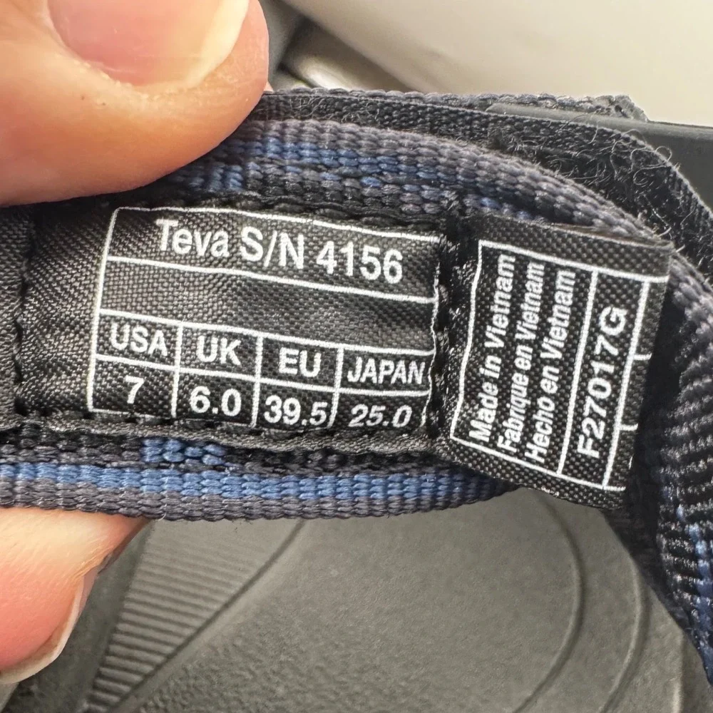 Teva Terra Fi 5 Sport Sandals Mens 7 Wavy Trail Navy Blue Hiking 4156. NWOT
